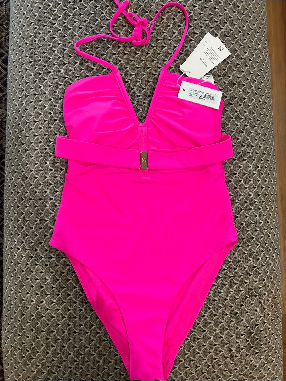 MILLY hot pink one piece swimsuit